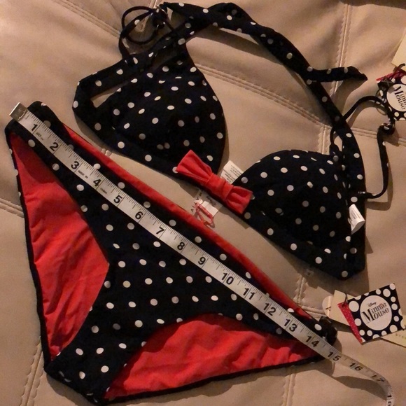 NWT Vitamin A y Amahlia Stevens Minnie Mouse 2pcs swim reversible bottom szM/8 - Picture 13 of 15
